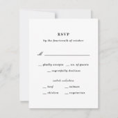 Illustratie Nautical RSVP-kaart Knot - zwart (Voorkant)