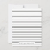 Illustratie Nautical RSVP-kaart Knot - zwart (Achterkant)