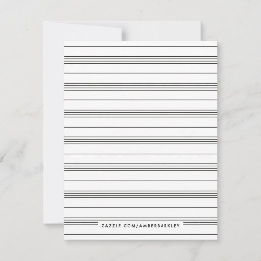 Illustratie Nautical RSVP-kaart Knot - zwart (Achterkant)