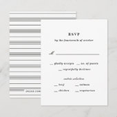 Illustratie Nautical RSVP-kaart Knot - zwart (Voorkant / Achterkant)