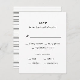 Illustratie Nautical RSVP-kaart Knot - zwart