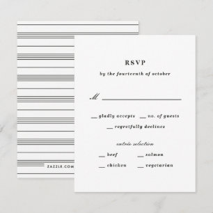 Illustratie Nautical RSVP-kaart Knot - zwart