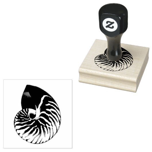 Illustratie Nautilus Shell Rubberstempel (Gestempeld)