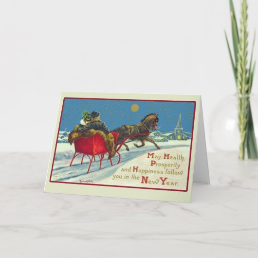  illustratie nieuwe jaren kaart (Voorkant)