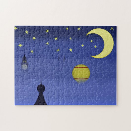 Illustratie: Night Sky Puzzle Legpuzzel (Horizontaal)