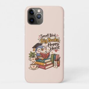 Illustratie notitieboek met uil die boeken leest Case-Mate iPhone case