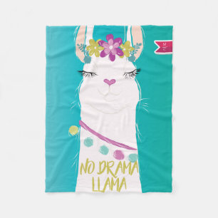 Illustratie nr. Drama Llama met monogram Fleece Deken