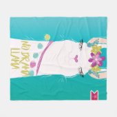 Illustratie nr. Drama Llama met monogram Fleece Deken (Voorkant (Horizontaal))