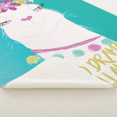 Illustratie nr. Drama Llama met monogram Sherpa Deken (3/4)