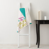 Illustratie nr. Drama Llama met monogram Sherpa Deken (In situ)