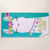 Illustratie nr. Drama Llama met monogram Strandlaken (Voorkant)