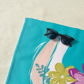 Illustratie nr. Drama Llama met monogram Strandlaken (In situ)