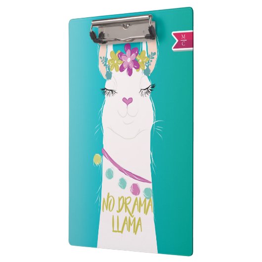 Illustratie nr. Drama Llama Monogram Klembord (Links)