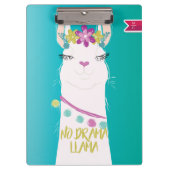 Illustratie nr. Drama Llama Monogram Klembord (Voorkant)