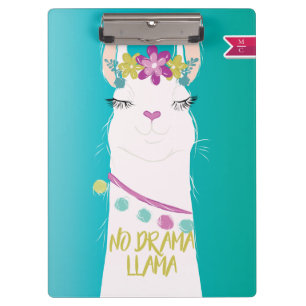 Illustratie nr. Drama Llama Monogram Klembord