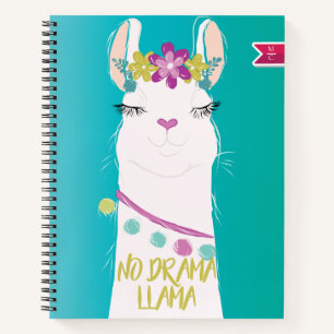 Illustratie nr. Drama Llama Monogram Notitieboek