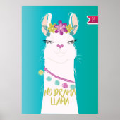 Illustratie nr. Drama Llama Monogram Poster (Voorkant)