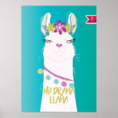 Illustratie nr. Drama Llama Monogram Poster (Voorkant)