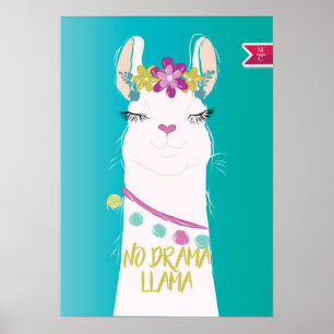 Illustratie nr. Drama Llama Monogram Poster