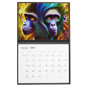 Illustratie oerwoud aap Illustratie agenda Kalender (Jan 2023)