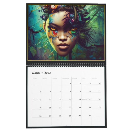 Illustratie oerwoud aap Illustratie agenda Kalender (Mar 2023)