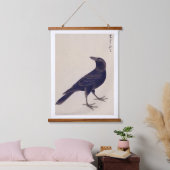 illustratie: Oerwoud kraai Hangend Wandkleed (Slaapkamer)