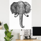 Illustratie  olifantenkop (1872) poster (Thuiskantoor)