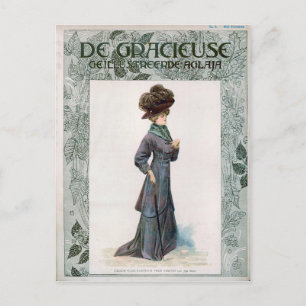 illustratie ontwerp Mode dames Briefkaart