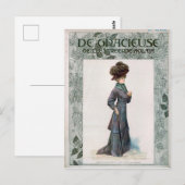  illustratie ontwerp Mode dames Briefkaart (Voorkant / Achterkant)