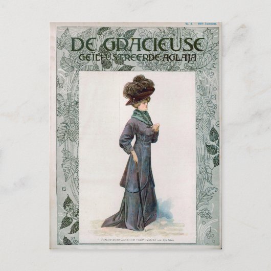  illustratie ontwerp Mode dames Briefkaart (Voorkant)