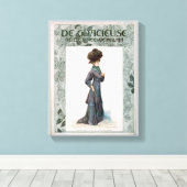  illustratie ontwerp Mode dames Canvas Afdruk (Insitu (Houten vloer))