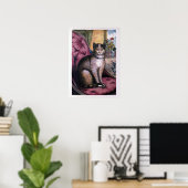 illustratie "Onze kat" afdrukken Poster (Thuiskantoor)