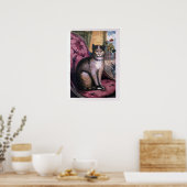 illustratie "Onze kat" afdrukken Poster (Keuken)