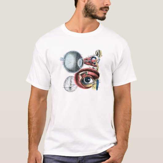 Illustratie ooganatomie Optometrie T-shirt (Voorkant)