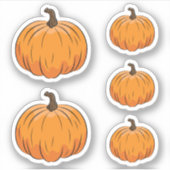 Illustratie Oranje Cartoon pompoen Sticker (Voorkant)