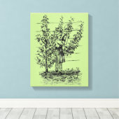  Illustratie Oude gardeneraangepast Canvas (Insitu (Houten vloer))
