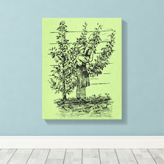 Illustratie Oude gardeneraangepast Canvas (Insitu (Houten vloer))