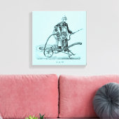 Illustratie Oude Sprinkler of Brandweerman C Canvas Afdruk (Insitu (Woonkamer))
