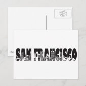 Illustratie overzicht San Francisco tekst Briefkaart (Voorkant / Achterkant)