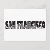 Illustratie overzicht San Francisco tekst Briefkaart (Voorkant)