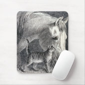  illustratie "Paarden en katten" Muismat (Met muis)