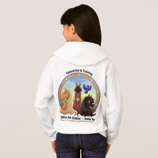 Illustratie paarden en Pony (Achterkant volledig)