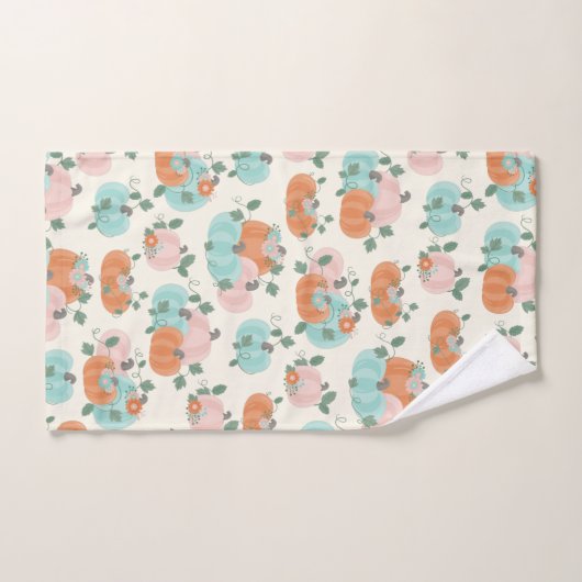 Illustratie Pastel Pumpkin-patroon Stijlvol Bad Handdoek (Handdoek)
