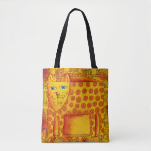 Illustratie patenteerde Waterverf-luipaard Tote Bag