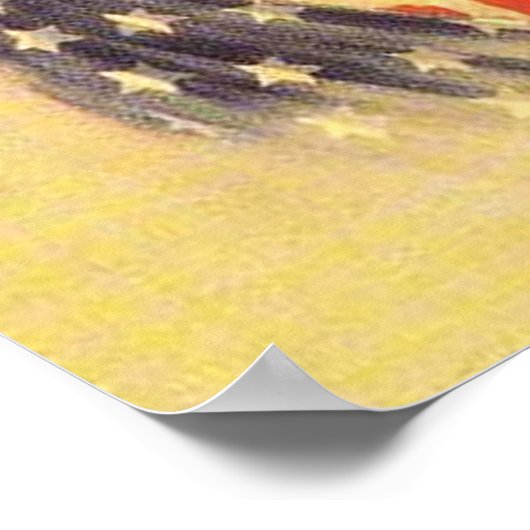 Illustratie patriottische vrouw poster (Hoek)