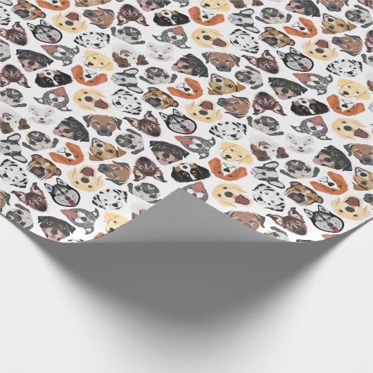 Illustratie Patroonzoete binnenlandse honden Cadeaupapier (Hoek)