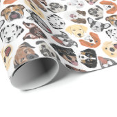 Illustratie Patroonzoete binnenlandse honden Cadeaupapier (Rol Hoek)