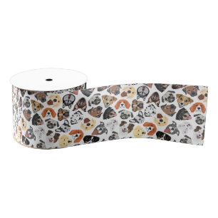Illustratie Patroonzoete binnenlandse honden Grosgrain Lint