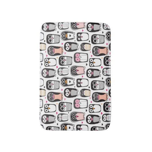 illustratie pinguïn achtergrond badmat (Voorkant Verticaal)