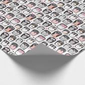 illustratie pinguïn achtergrond cadeaupapier (Hoek)